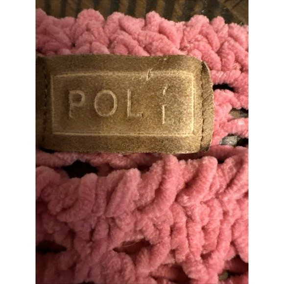 POL Sweater Women's Large 3/4 Wide Sleeves Cropped Oversized Boho Artsy Pink - Picture 3 of 12